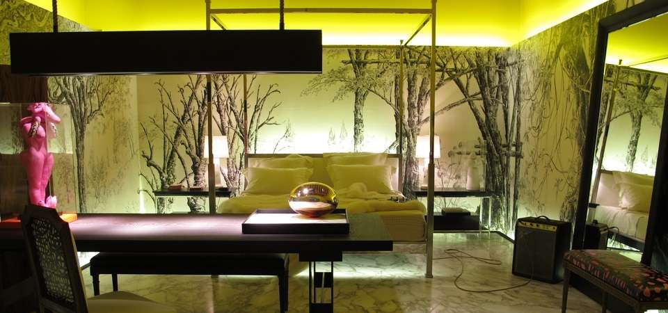 chambre avec une décoration asiatique